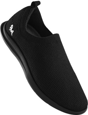 Neemans Relive Knit Slip-Ons Shoes For Men | Lightweight, Stylish, Breathable & Comfy Slip On Sneakers For Men(Black , 4)