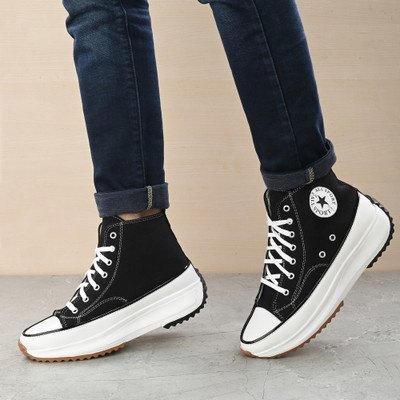 Hitway Canvas Shoes For Men(Black , 5)
