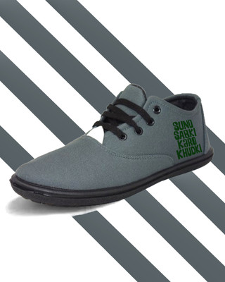 Kenamin Stylish Casual Shoes for Men and kids Casuals For Men(Grey, Green , 10)