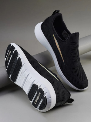 CAMPUS Men's Casual Shoes | Molded Insole with Anti-Skid Sole Design | Slip-On Casuals For Men(Black , 9)