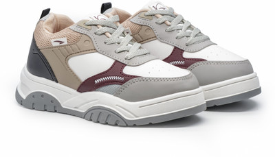 asian Casual Sneaker Shoes For Women | Stylish and Comfortable | NANCY-03 Sneakers For Women(White, Beige , 7)