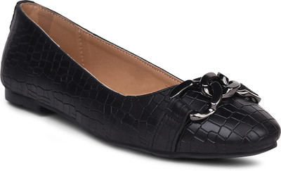 Bata Bata Women's Casual Ballerina Shoes | Trendy & Comfortable Everyday Flats Bellies For Women(Black , 6)
