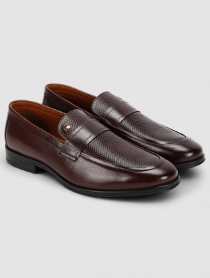 LOUIS PHILIPPE Premium Leather Breathable Anti-Slip with Heel Formal Slip On For Men(Brown , 11)