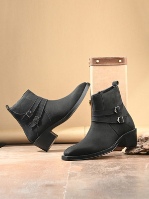 Roadster Boots For Men(Black , 8)