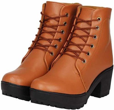 Remson India Boots For Women(Tan , 3)