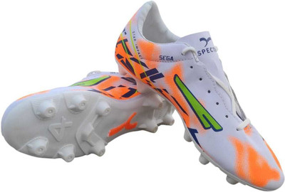 Sega Star Impact NEW SPECTRA (2025) Football Shoes For Men(White, Orange , 6)