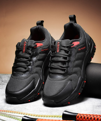 action TRK 503 Comfortable Durable Outdoor Casual Lace Up Trekking Shoes High Tops For Men(Black , 6)