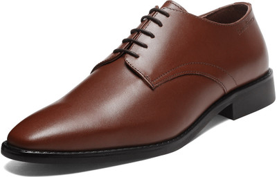 LOUIS STITCH American Tan Italian Leather Formal Derby Lace Ups for Men (RXPLTN) UK 10 Derby For Men(Tan , 11)