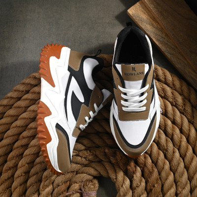 Rowlans Attractive Casual sports shoes comfortable durable lightweight daily use Casuals For Women(Tan , 8)