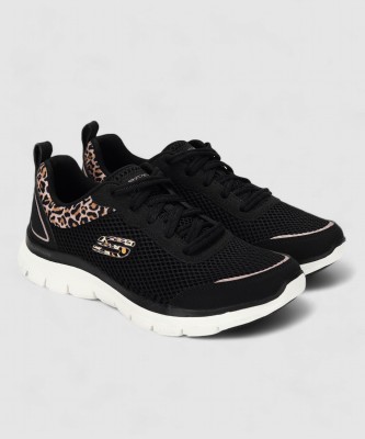 Skechers FLEX APPEAL 4.0-WILD Casuals For Women(Black , 3)