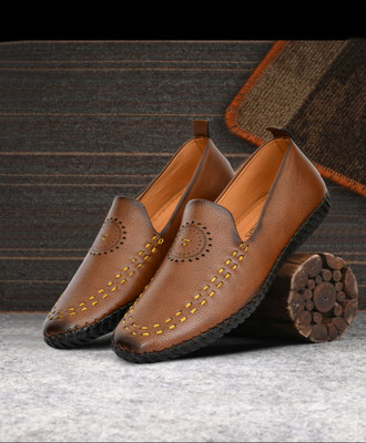 Klusener Synthetic Lazer Cuts Mojari For Men(Tan , 6)