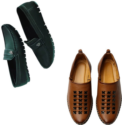 Plama Casuals For Men(Green, Brown , 7)