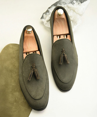 HERE&NOW Loafers For Men(Green , 12)