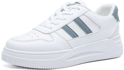 Rising Monk Women's Solid Active Wear Casual Sneaker Perfect Footwear Casuals For Women(White , 5)