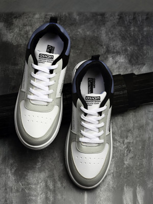 asian Casual Sneakers For Men || Soft Cushioned Insole,Slip-Resistance Sneakers For Men(Grey, White , 7)