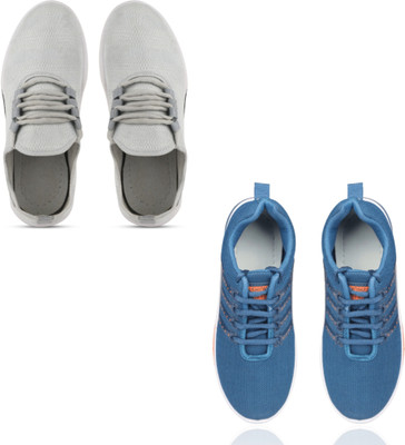 AYANSH MANUFACTURING Walking Shoes For Men(Grey, Blue , 6)