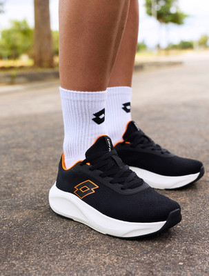 LOTTO Xwift Knit Running Shoes For Men(Black , 11)