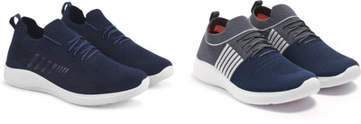 Face Stylish Sports Shoes for Men – Ideal for Running, Gym & Training Sneakers For Men(Blue, Navy, Grey, White , 8)
