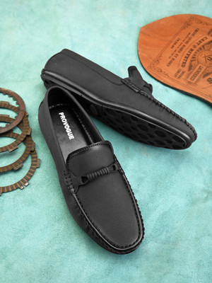 PROVOGUE Loafers For Men(Black , 6)