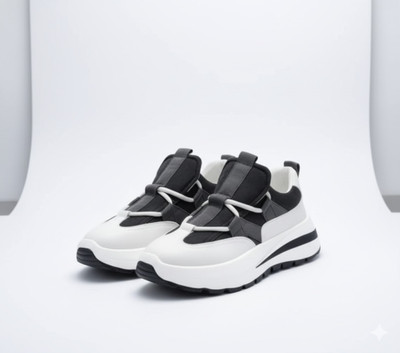 Gurchan White & black men's shoes Sneakers For Men(Black, White , 9)