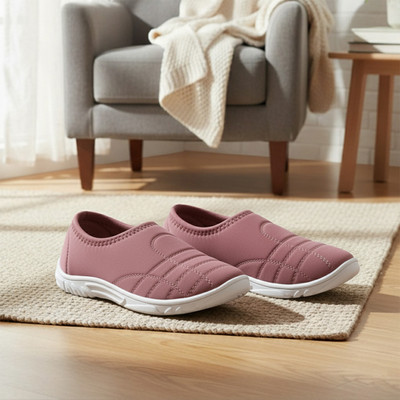DOCTOR EXTRA SOFT Women's Memory Foam Shoes for Walking Running Gym Training Sports Slipon Sneaker Slip On Sneakers For Women(Pink , 9)
