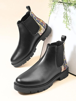 Roadster Chelsea Boots For Women(Black , 5)