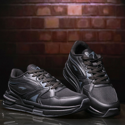 asian Powerkick-55 Sneakers for Men & Boys | Stylish Colourblocked Sport Shoes Sneakers For Men(Black , 10)