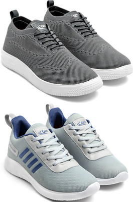 Face Men’s Sports Running Shoes – Lightweight, Breathable & Comfortable Running Shoes For Men(Grey, Blue , 9)