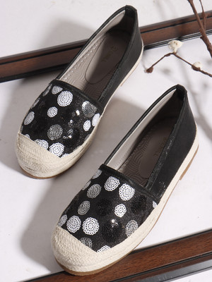 Denill Bellies For Women(Black , 6)