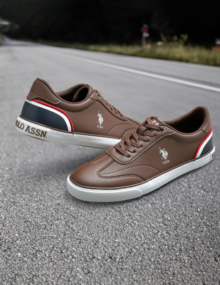U.S. POLO ASSN. OSKAR 3.0 Sneakers For Men(Brown , 6)