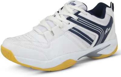 B-Tuf Badminton Shoes Tennis Shoes Court Non Marking for Boys Girls Women (NAVY White) Badminton Shoes For Men(White, Navy, Blue , 10)