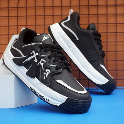 Zixer Street Hip hop Shoes For Men Casual Sneakers For Men Boys Shoe Running Shoe High Tops For Men(Black , 9)