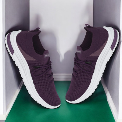 Free Kicks Comfi-Zone Soft Casual Sneakers For Women(Purple , 5)