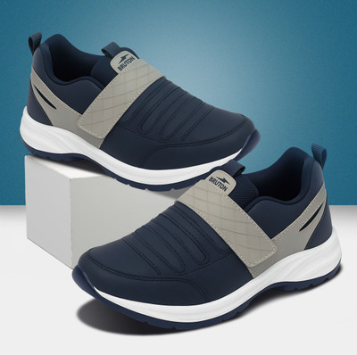 BRUTON VELCRO 821 | Lite Casual Shoes Sneakers For Men(Blue , 9)