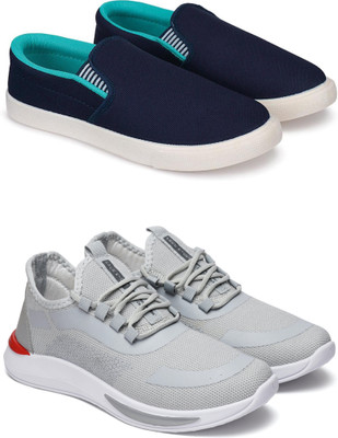 Free Kicks Combo Of 2 Shoes FK-Fitman & FK-434 Sneakers For Men(Grey , 6)