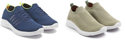 Face Stylish Sports Shoes for Men – Ideal for Running, Gym & Training Sneakers For Men(Green, Navy , 9)