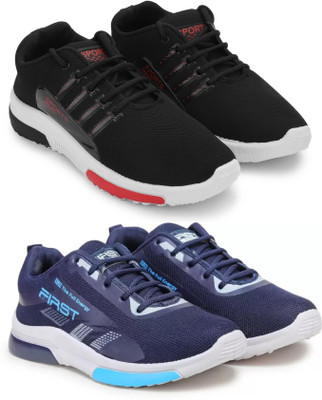 ELASA TY-RUNFREE BLACK NN_FIRST BLUE Outdoors For Men(Black , 6)