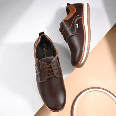 Vellinto DRIFT Casual Derby ll Stylish Semi Formal Shoes Casuals For Men(Brown , 9)