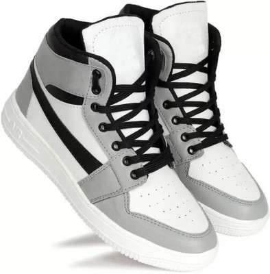 Star shoes Attractive & Stylish outdoor, Partywear, Sneaker Shoes For Men's & Boy's High Tops For Men(Grey , 7)