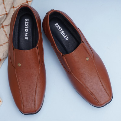 Restroad Party Wear Slip-On Formal And Mocassin For Men's Mocassin For Men(Tan , 11)