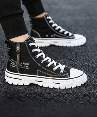 Roamra Casual Sneakers Canvas Boots Gym OutDoor Training Shoes For Boys And Men Sneakers For Men(Black , 9)