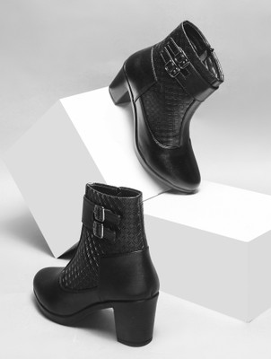 TRYME Boots Boots For Women(Black , 7)