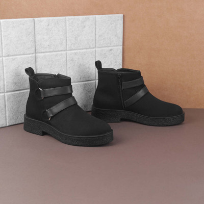 METRO Boots For Women(Black , 5)