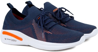 asian Walking Shoes For Men(Navy, Orange)