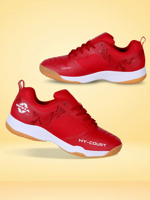 NIVIA HY-COURT 2.1 Badminton Shoes For Men(Red , 8)
