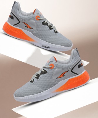 asian Nexon-08 Grey Sports,Casual,Walking,Gym,Stylish Running Shoes For Men(Grey, Orange)