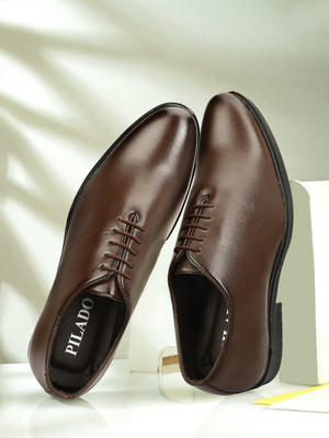 PILADO Rich Quality|Stylish Look|Perfect Design Formal Shoe Derby For Men(Brown , 6)