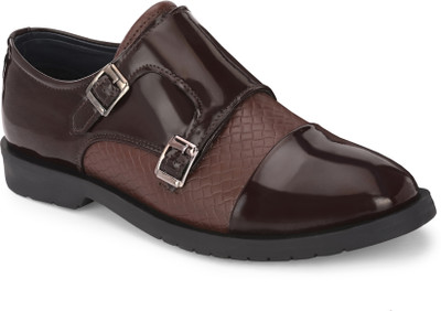 Karsun Monk Strap For Men(Brown , 9)