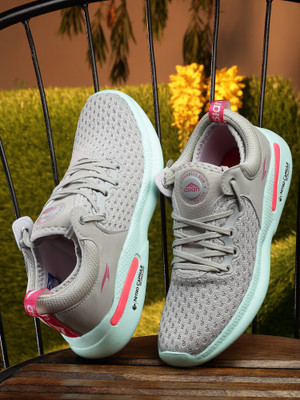 asian Superfly-01 Grey Sports Shoes with Beads Technology Sole for Extra Jump Running Shoes For Women(Grey, Pink , 4)