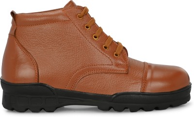 INDIANTREND INDIANTRENDS officer class boot pure leather comfortable for men (Tan) Boots For Men(Tan , 7)